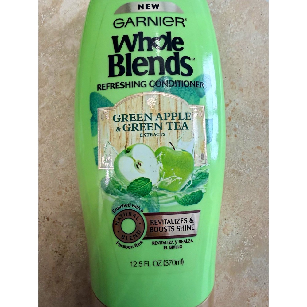 Garnier Whole Blends Green Apple & Green Tea Conditioner Paraben-Free 12.5 oz